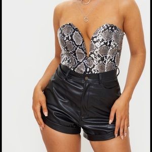 Prettylittlething snakeskin bodysuit